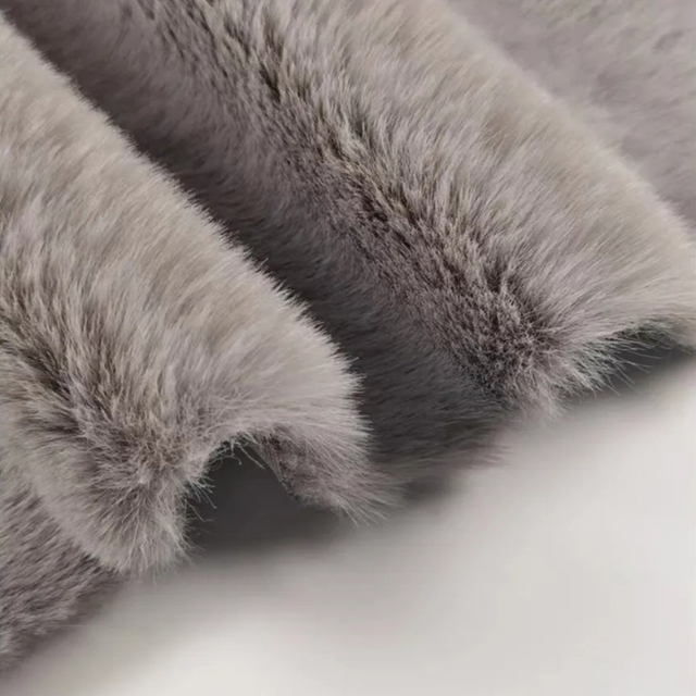 Luxurious 12mm Plush Polyester Faux Rabbit Fur Fabric