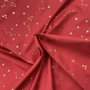 Vibrant Star Heart Patterned Polyester Pongee Fabric for Textiles